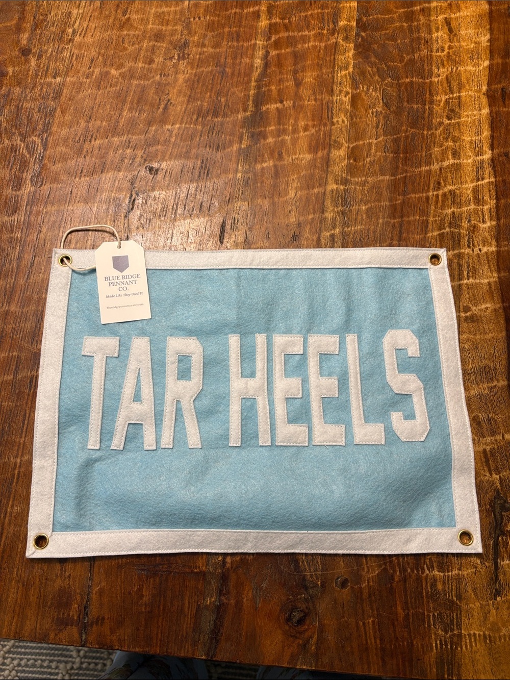 Blue Felt 'Tar Heels' Home Accent Banner 17x12 inches